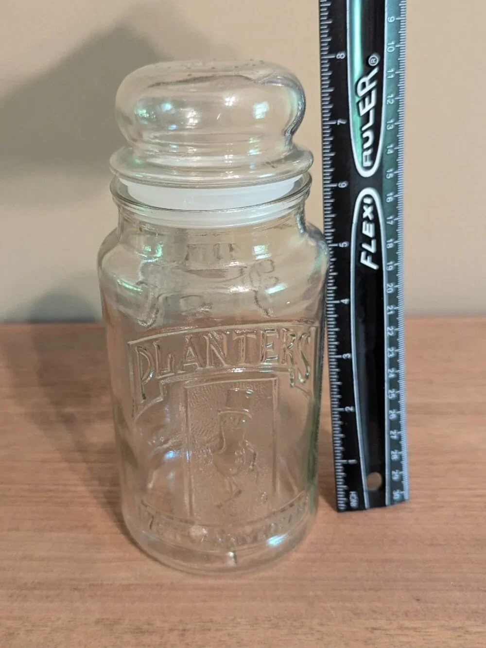 1981 Vintage 75th Anniversary Planter's Peanut Glass Jar